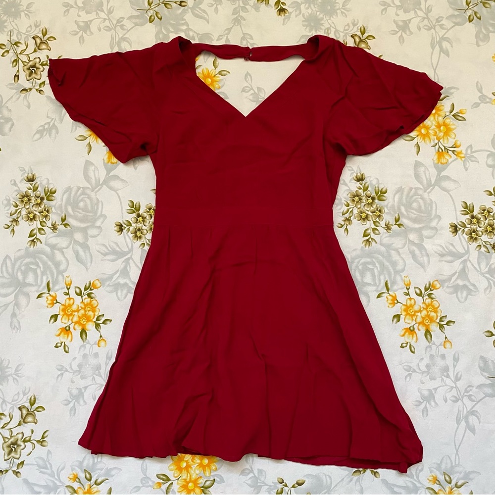 Forever 21 Size M Red Fit & Flare Dress